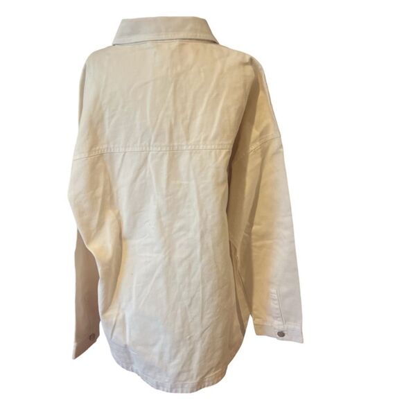 NWT L*Space women's Winslow Jacket size medium in cream color with snap closure - Picture 8 of 12